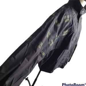 Vintage Plaid Outdoor Weatherproof Ventilated Golf Windbreaker Shacket Golf